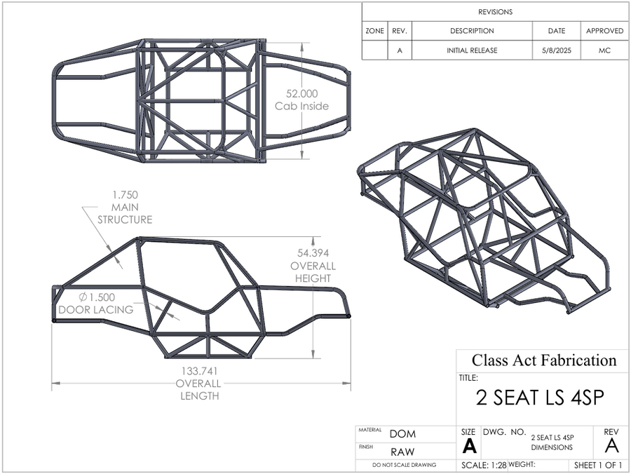 LS 4SP 2 Seat chassis